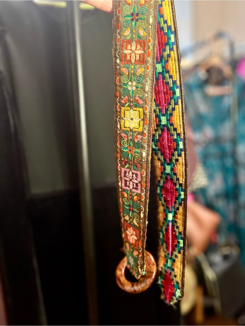 Embroidered Boho Belt - REVERSIBLE!